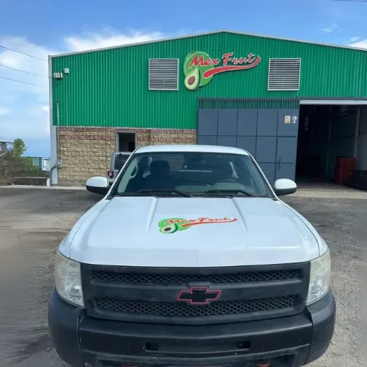 Unidad de reparto de Mexfrut en la empacadora de Zapotiltic, Jalisco.